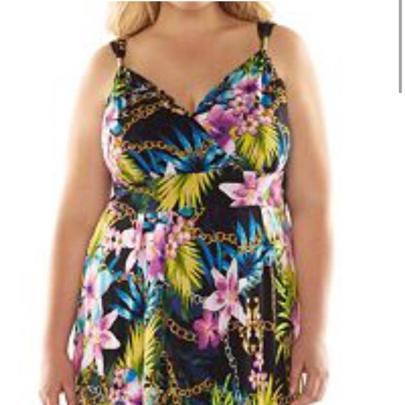 Jennifer Lopez Multicolored Floral Updated IntoThe Wild Y2KInspired Dress NWT 3X - Picture 3 of 17